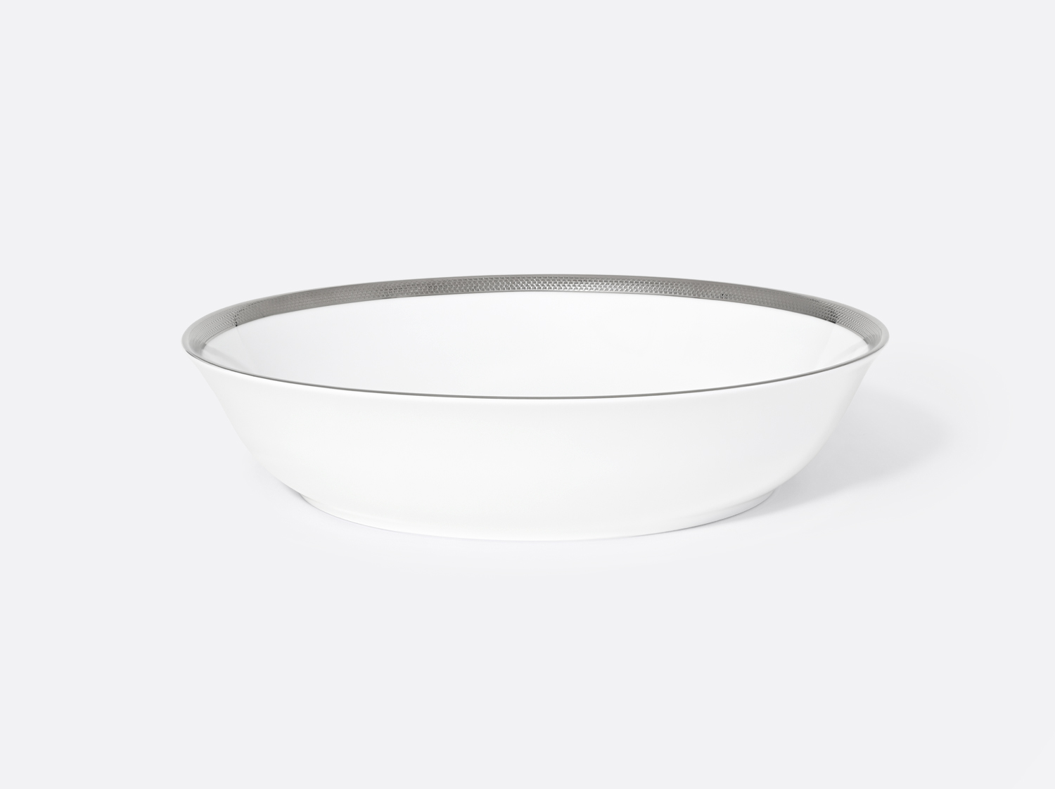 China Open vegetable dish Maille Platine of the collection Maille Platine | Bernardaud