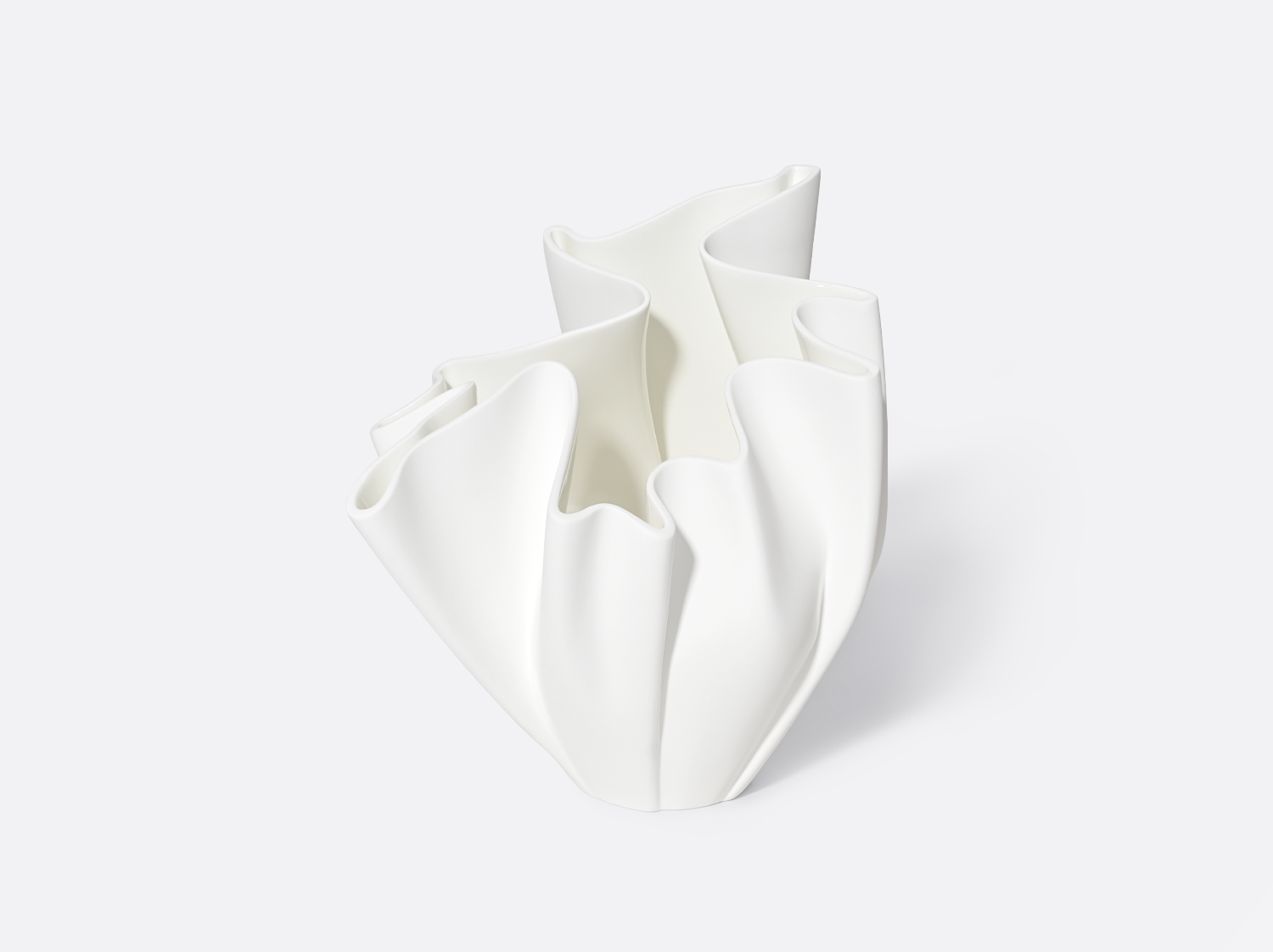 Vase PM Blanc H. 30 cm en porcelaine de la collection Zephyr Bernardaud