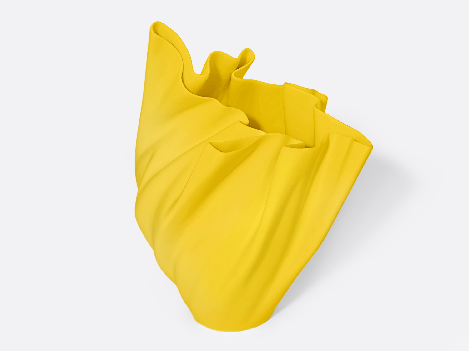 Vase GM Jaune H. 51 cm en porcelaine de la collection Zephyr Bernardaud