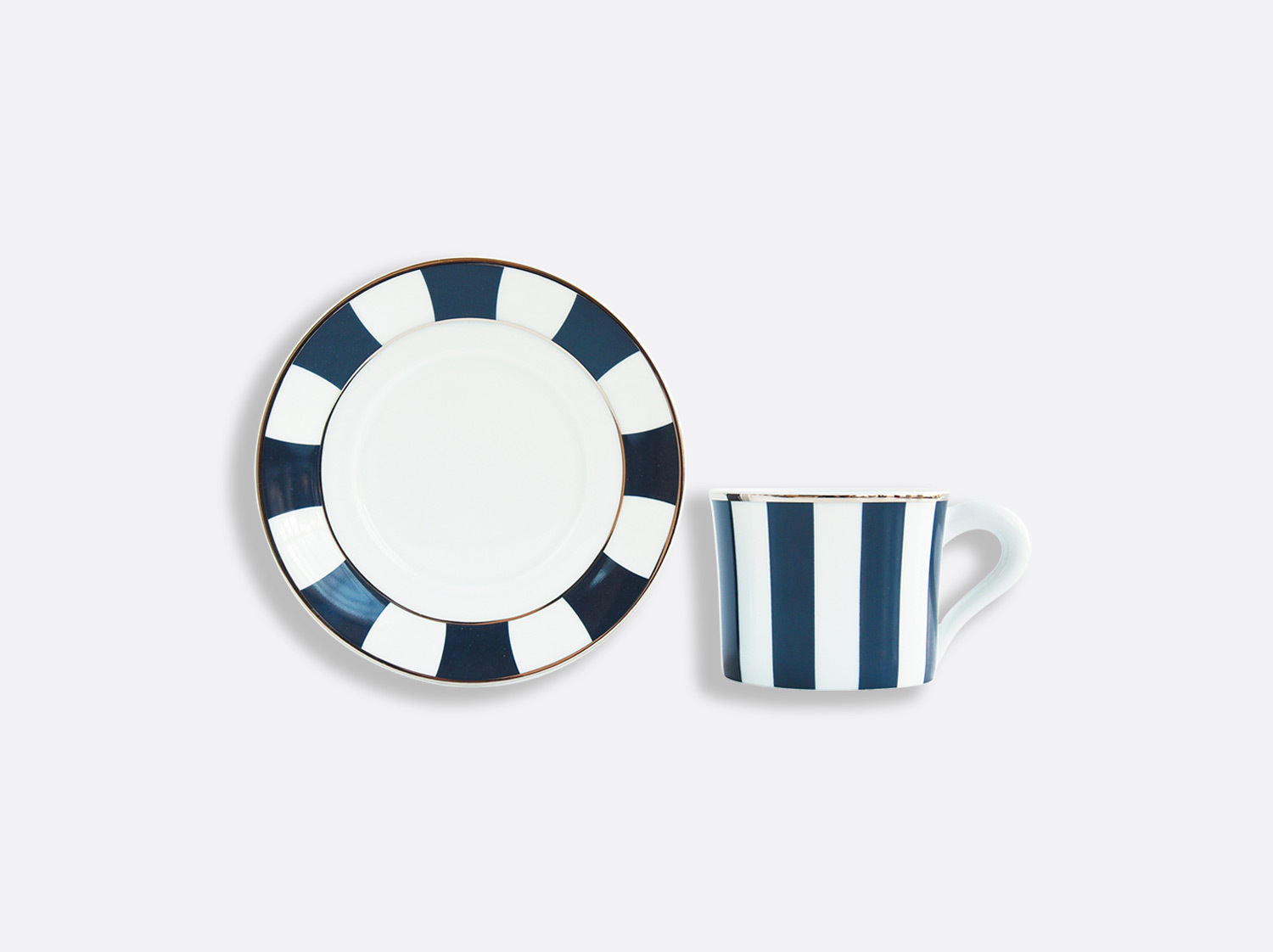 カップ＆ソーサー150ml  en porcelaine de la collection Galerie Royale Bleu Nuit Bernardaud