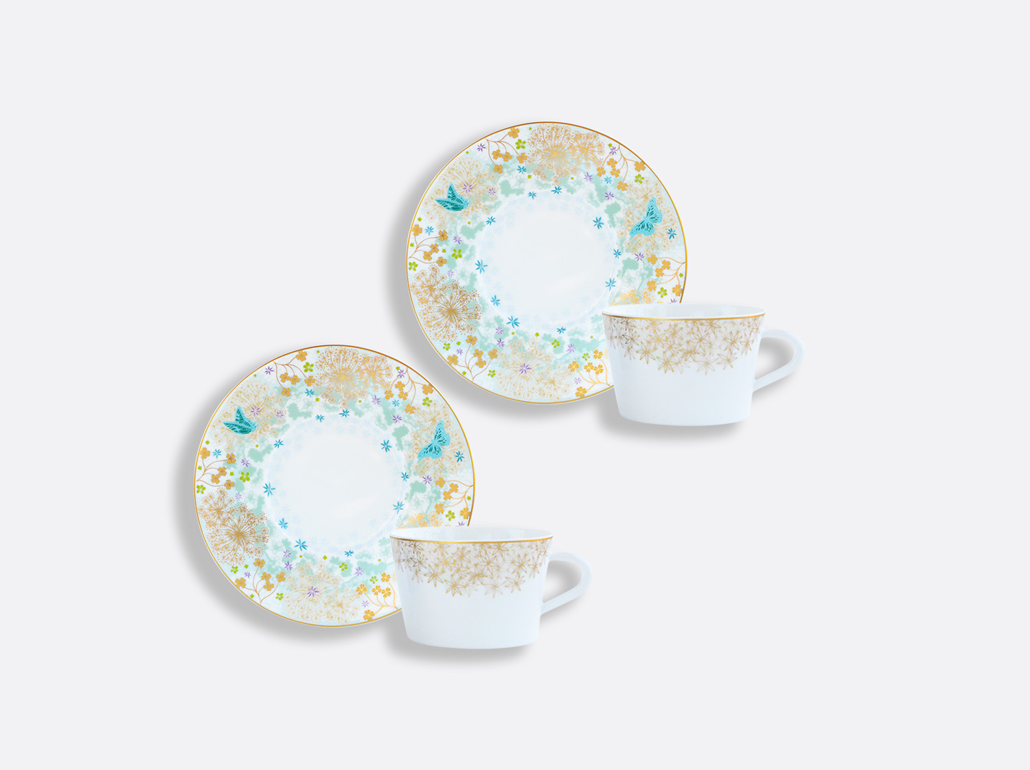 China Tea cup and saucer gift box - 5 Oz - Set of 2 of the collection FÉERIE - MICHAËL CAILLOUX | Bernardaud