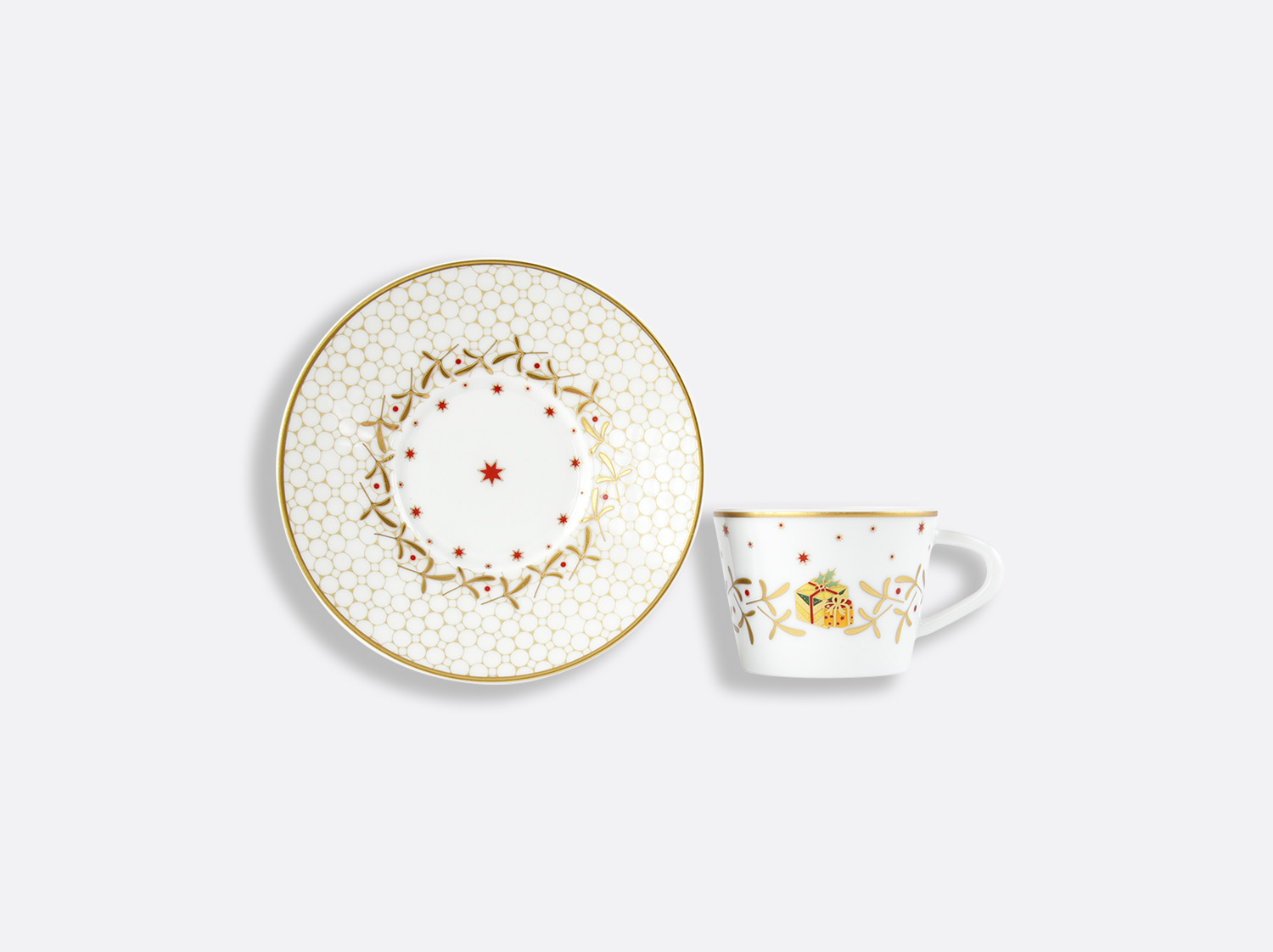 China Espresso cup and saucer gift box - 2.8 Oz - Per unit of the collection Noël | Bernardaud