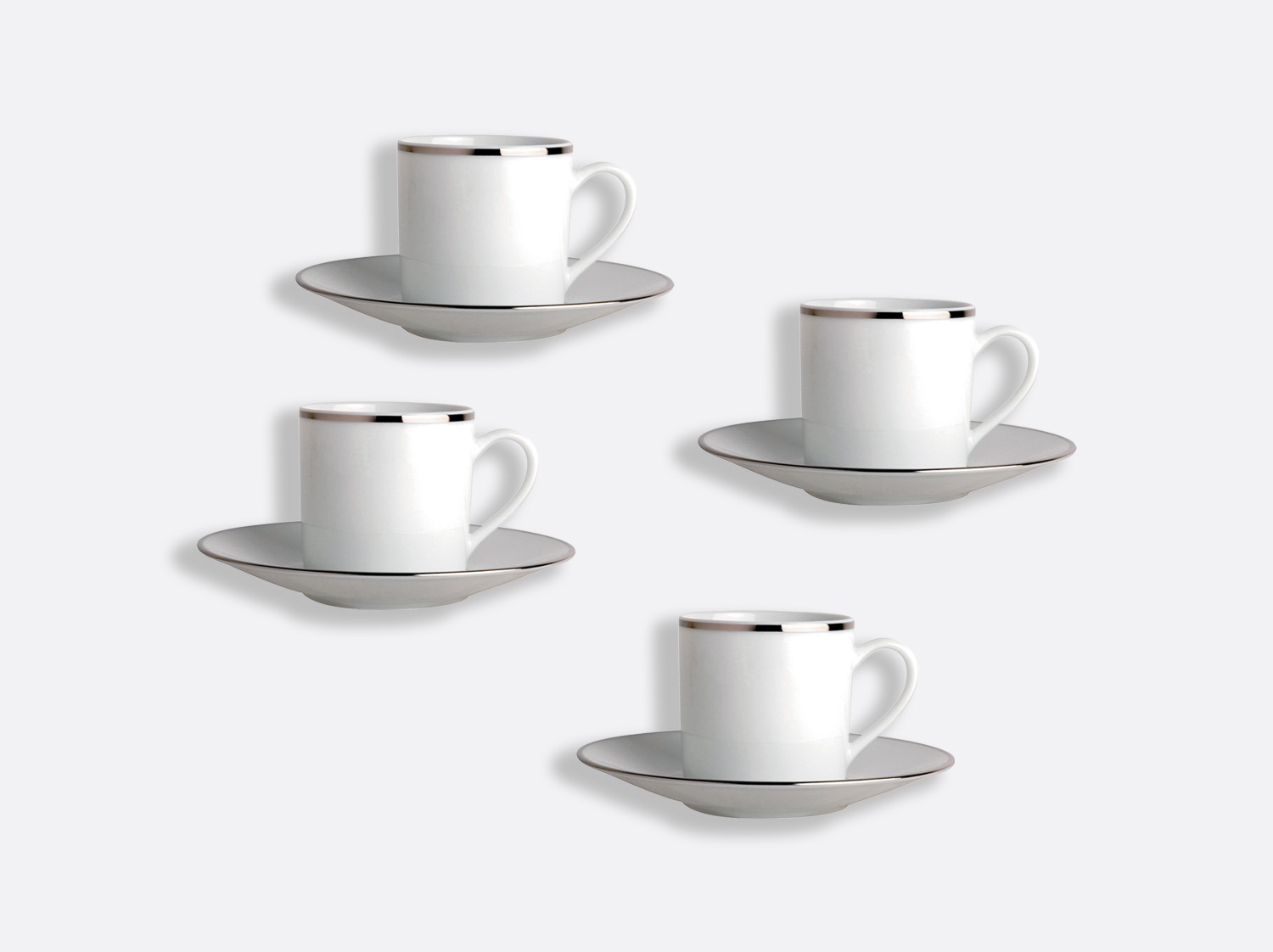 China Espresso cup and saucer gift box - 3 Oz - Set of 4 of the collection Cristal | Bernardaud