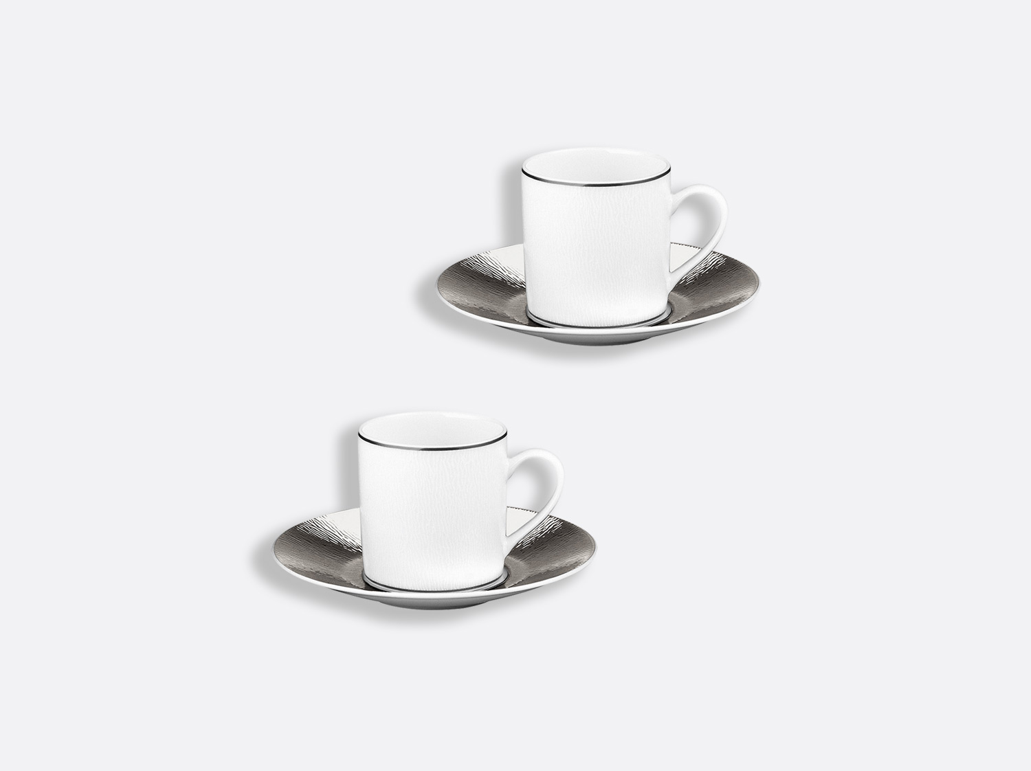 Coffret de tasses & soucoupes café 8 cl - Coffret de 2 en porcelaine de la collection Dune Bernardaud