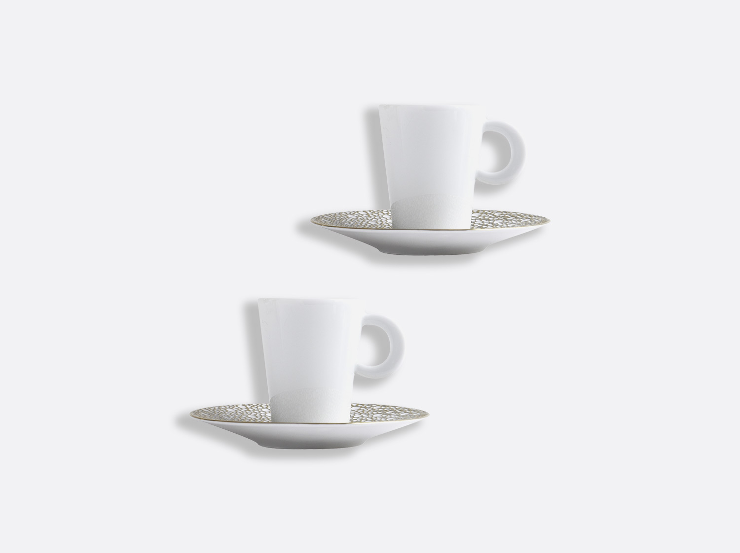 Coffret de tasses & soucoupes café 6 cl - Coffret de 2 en porcelaine de la collection Ecume Mordoré Bernardaud