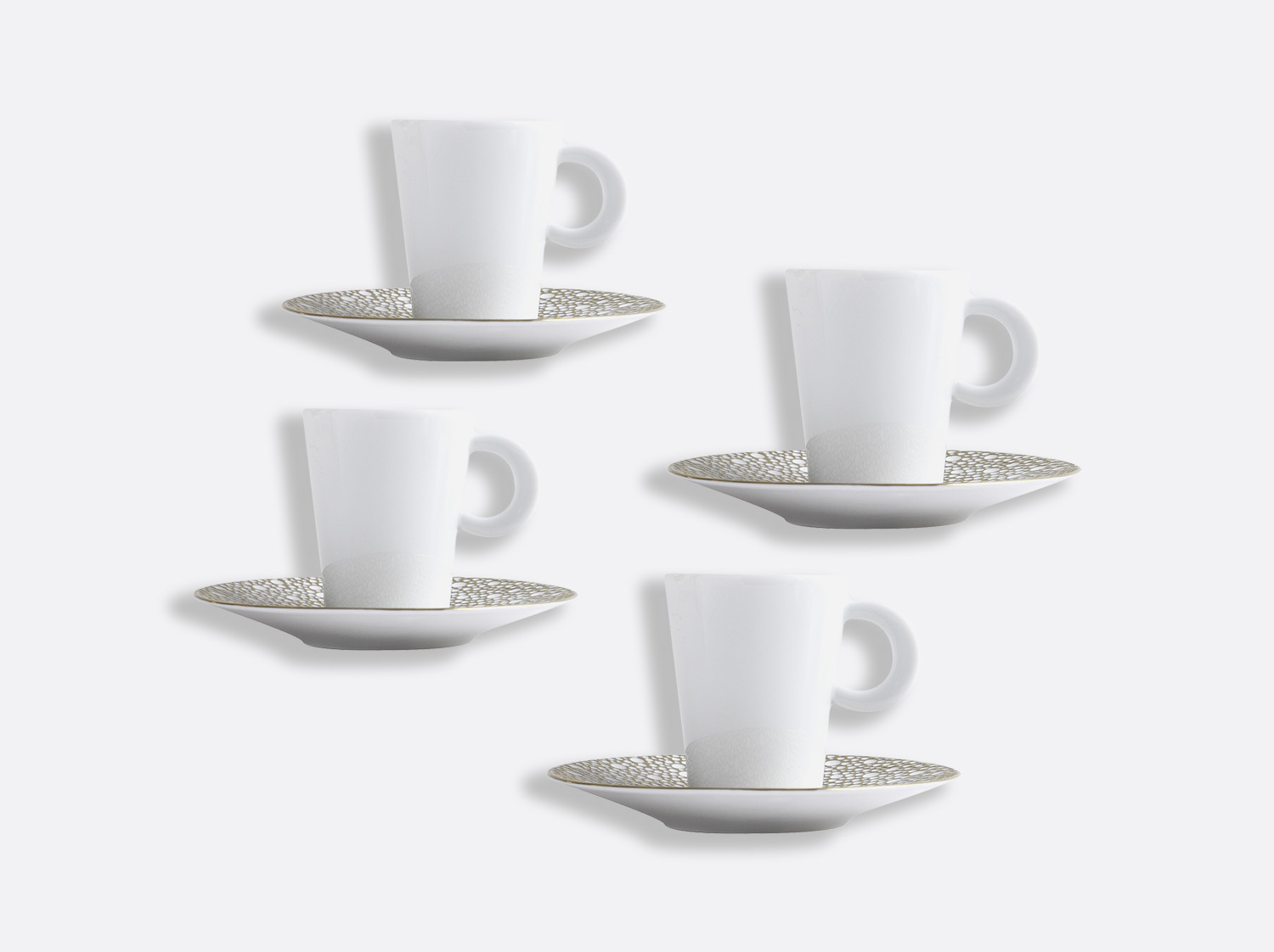 Coffret de tasses & soucoupes café 6 cl - Coffret de 4 en porcelaine de la collection Ecume Mordoré Bernardaud
