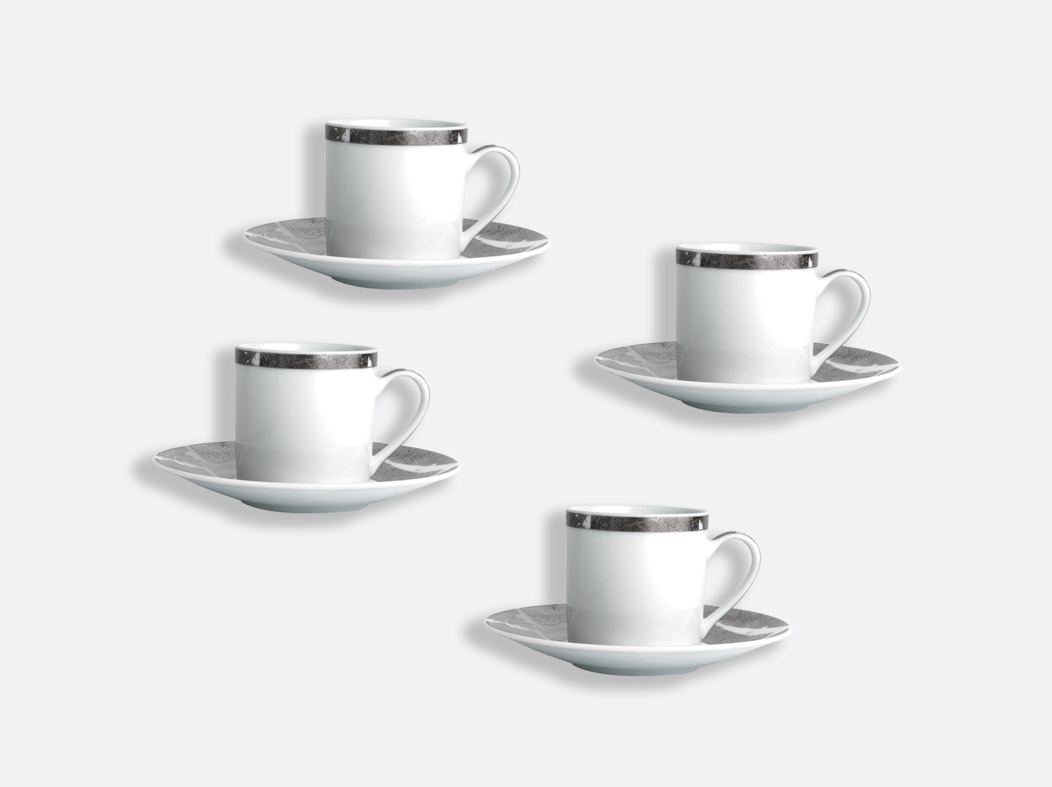 China Set of 4 of the collection Silver leaf | Bernardaud
