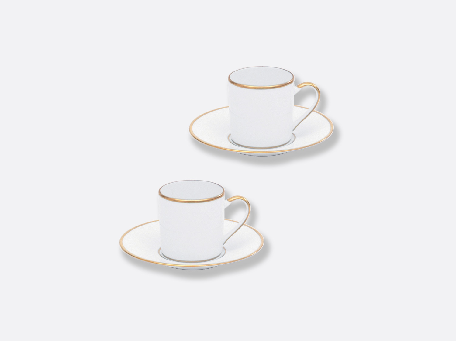 Coffret de tasses & soucoupes café 8 cl - Coffret de 2 en porcelaine de la collection Palmyre Bernardaud