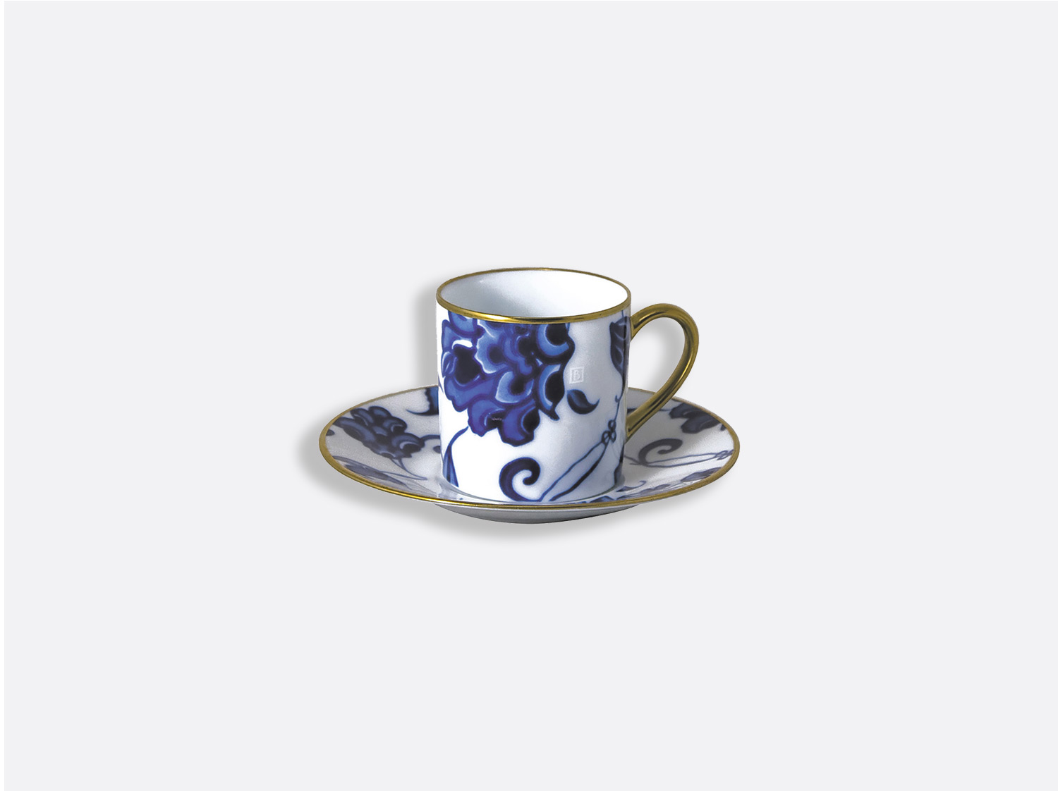 Coffret de tasses & soucoupes café 8 cl - A l'unité en porcelaine de la collection Prince bleu Bernardaud