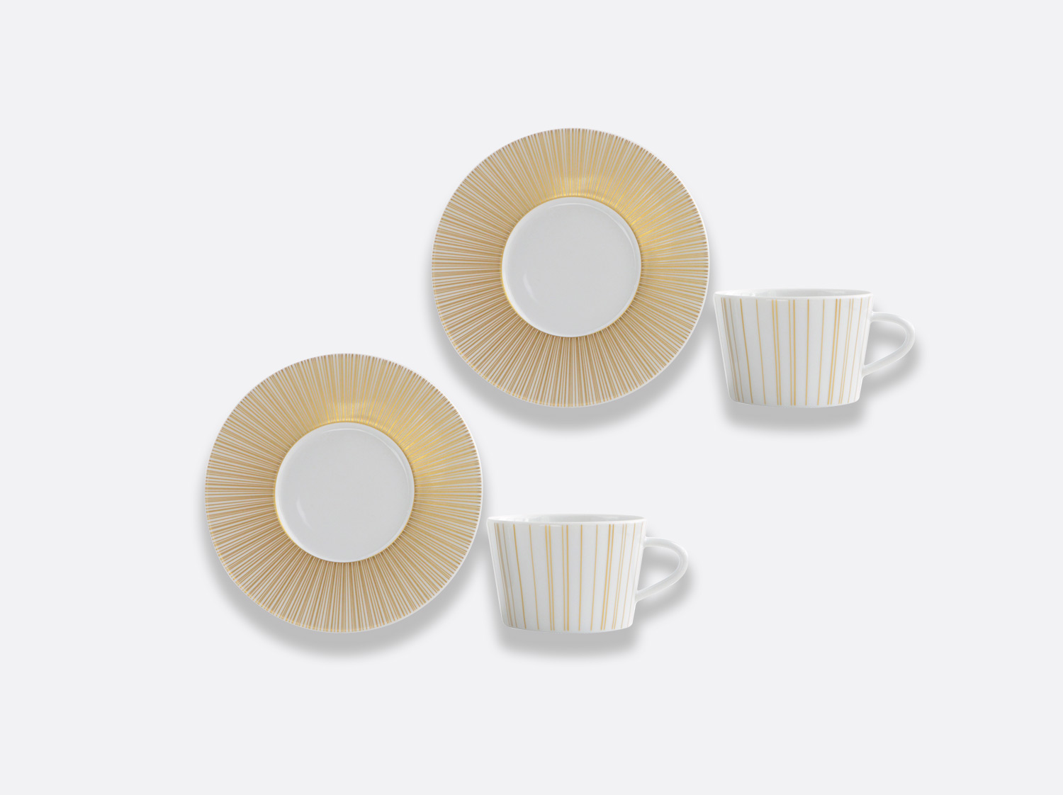 Coffret de tasses & soucoupes thé 20 cl - Coffret de 2 en porcelaine de la collection Sol Bernardaud