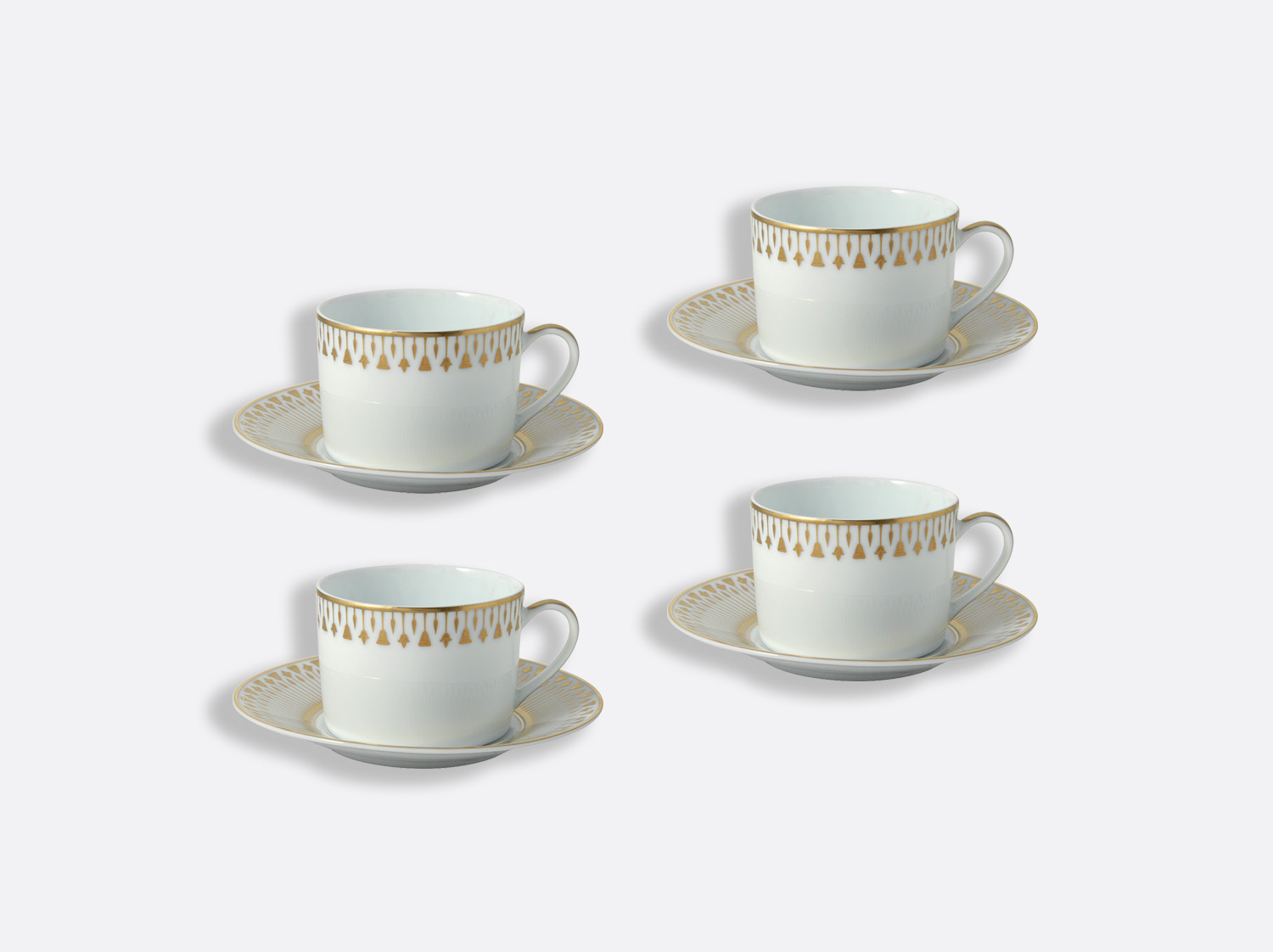 China Tea cup and saucer gift box - 5 Oz - Set of 4 of the collection Soleil levant | Bernardaud