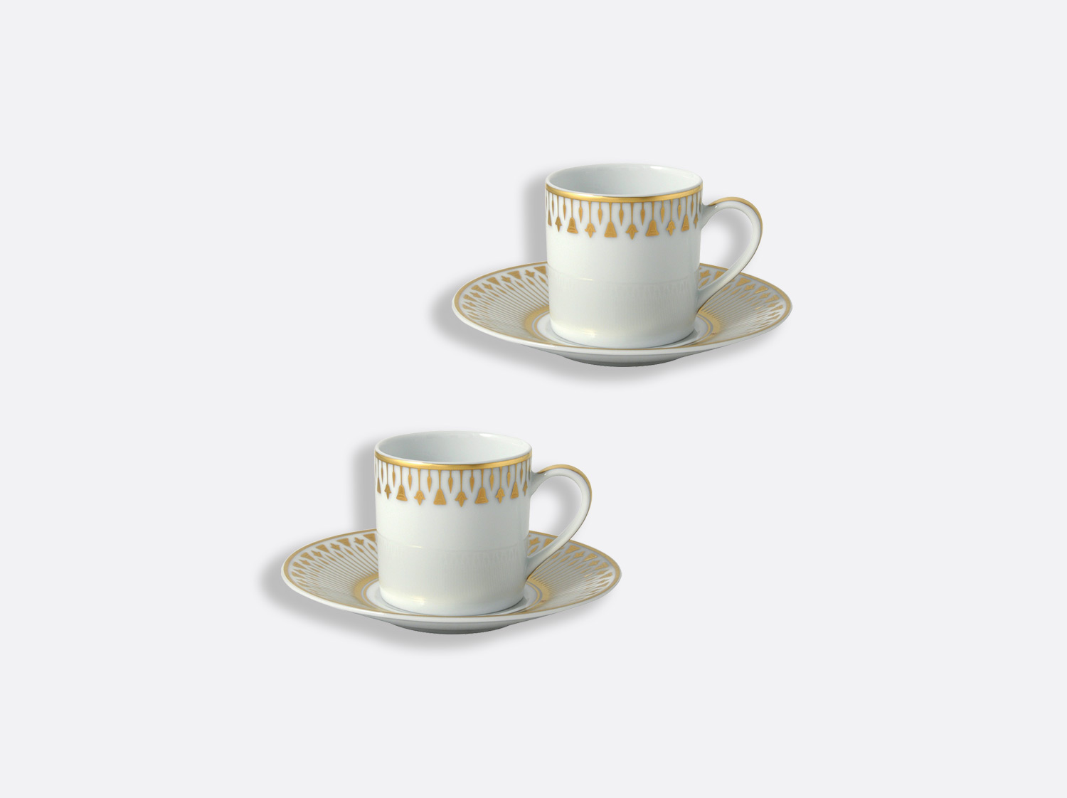 Gold Espresso Cups & Saucers