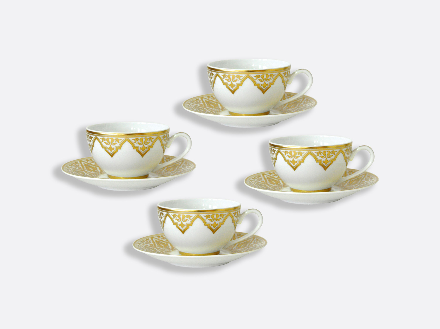 China Tea cup and saucer gift box - 4.5 oz - Set of 4 of the collection Venise | Bernardaud