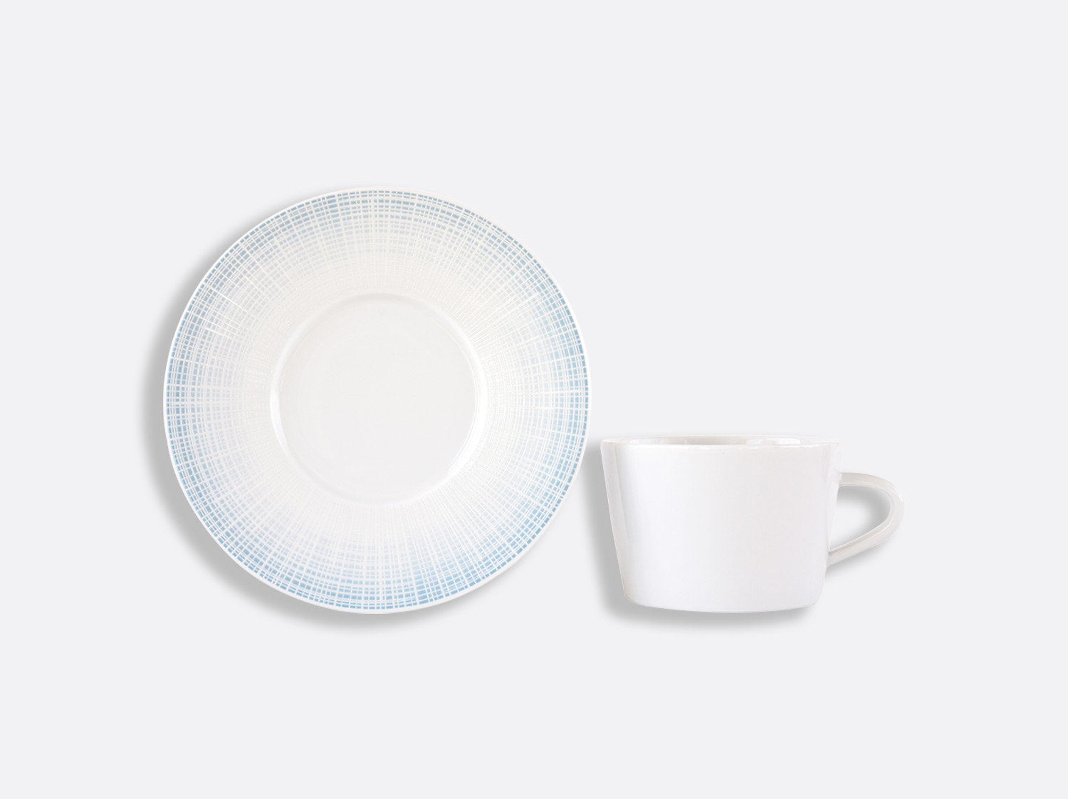 Coffret de tasses & soucoupes thé 17 cl - A l'unité en porcelaine de la collection Saphir Bleu Bernardaud
