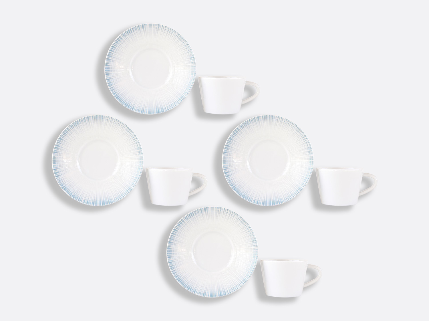 Set of 4 IILLY Logo 2 oz. Espresso Cups and Saucers