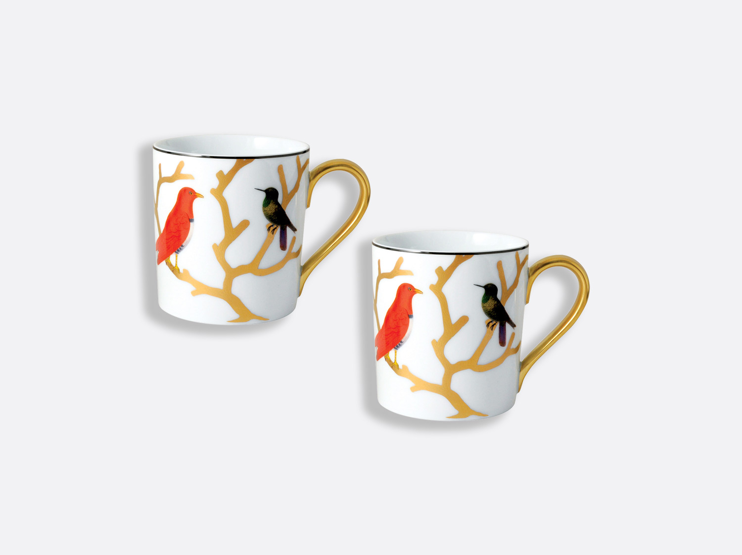 China Mug 12 oz - Set of 2 of the collection Aux oiseaux | Bernardaud
