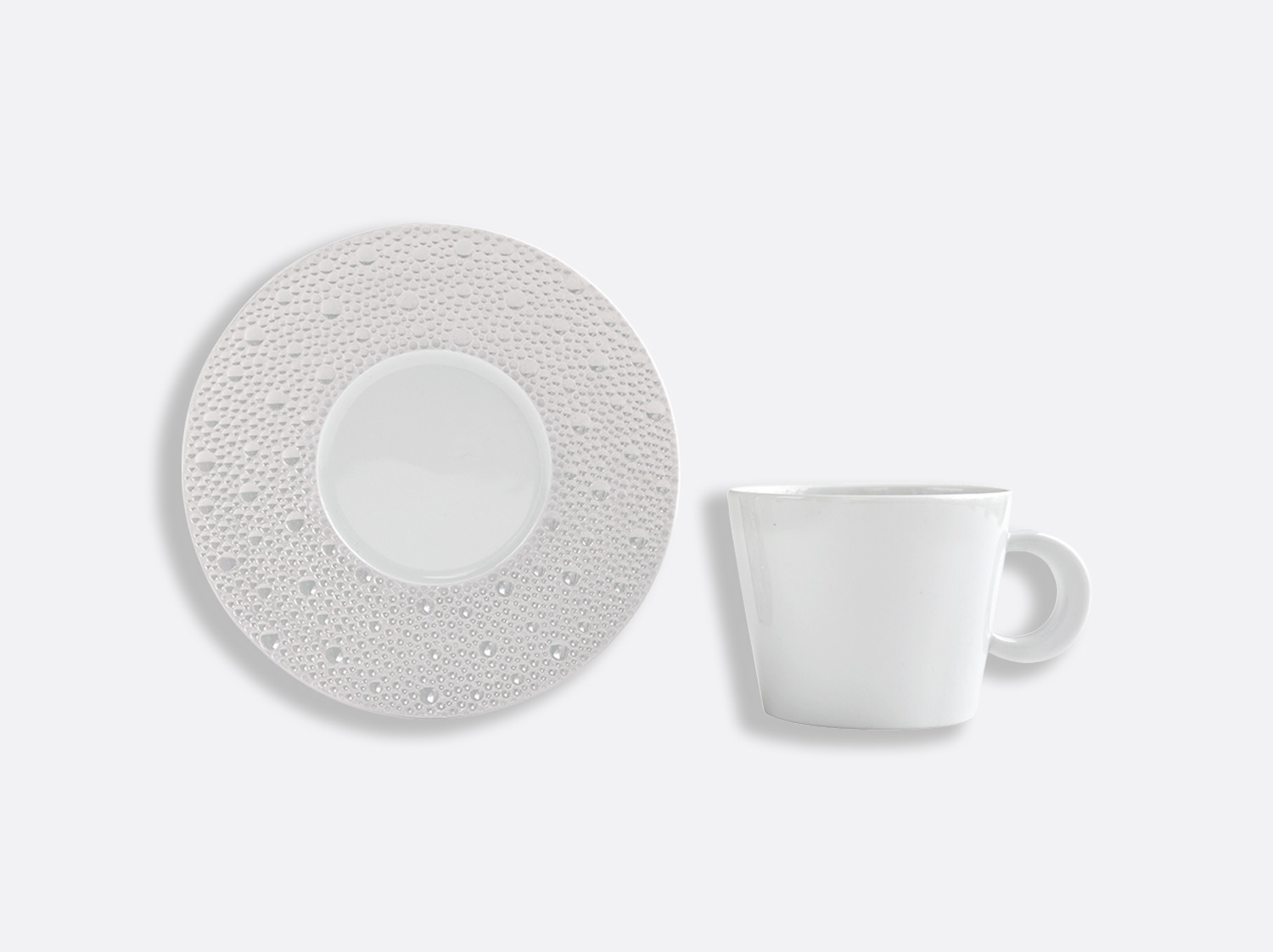 China Set of tea cups and saucers 17 cl - Per unit of the collection Écume Perle | Bernardaud