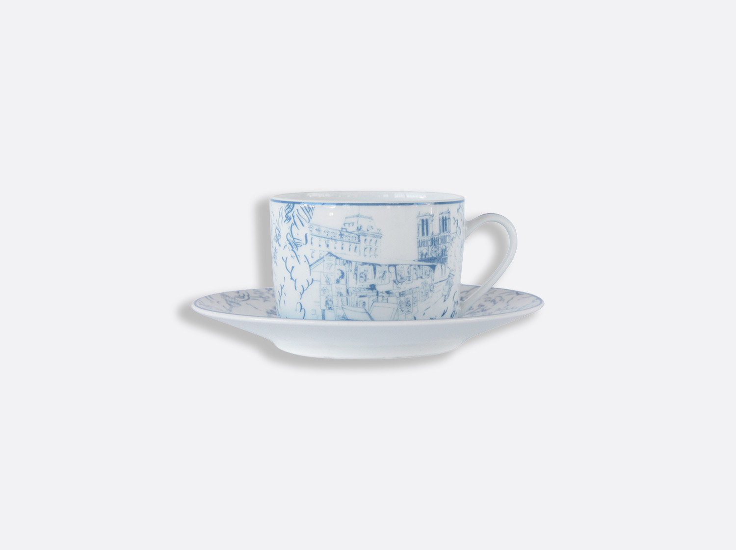 Coffret de tasses et soucoupes thé 15 cl - A l'unité en porcelaine de la collection Tout Paris Bernardaud