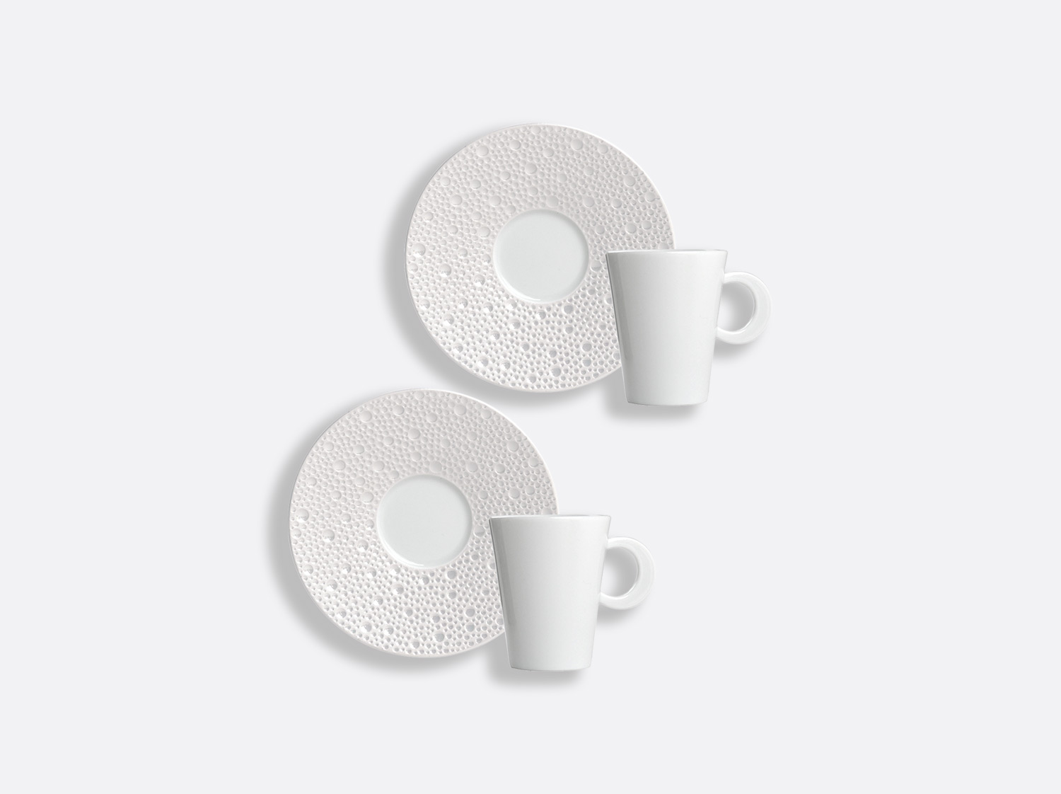 China Set of espresso cups and saucers 2 oz - Set of 2 of the collection Écume Perle | Bernardaud