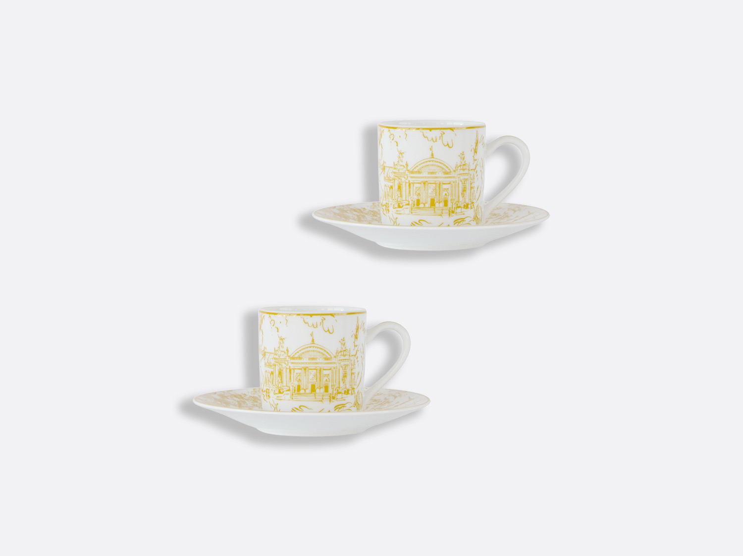China Set of espresso cups and saucers 3 oz - Set of 2 of the collection Tout Paris | Bernardaud