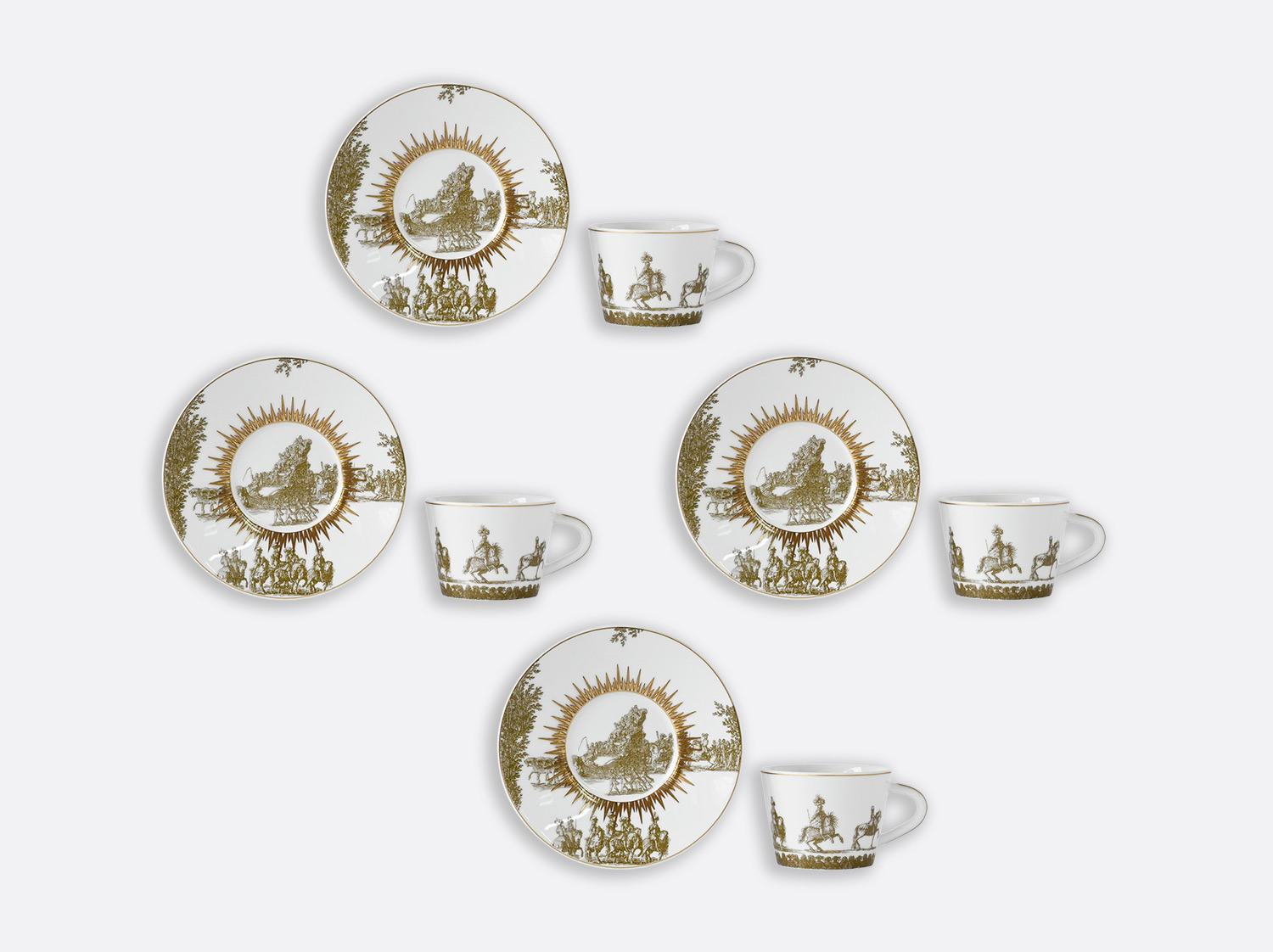 China Coffee cup and saucer gift box - 6 cl - coffret de 4 of the collection VERSAILLES ENCHANTE | Bernardaud