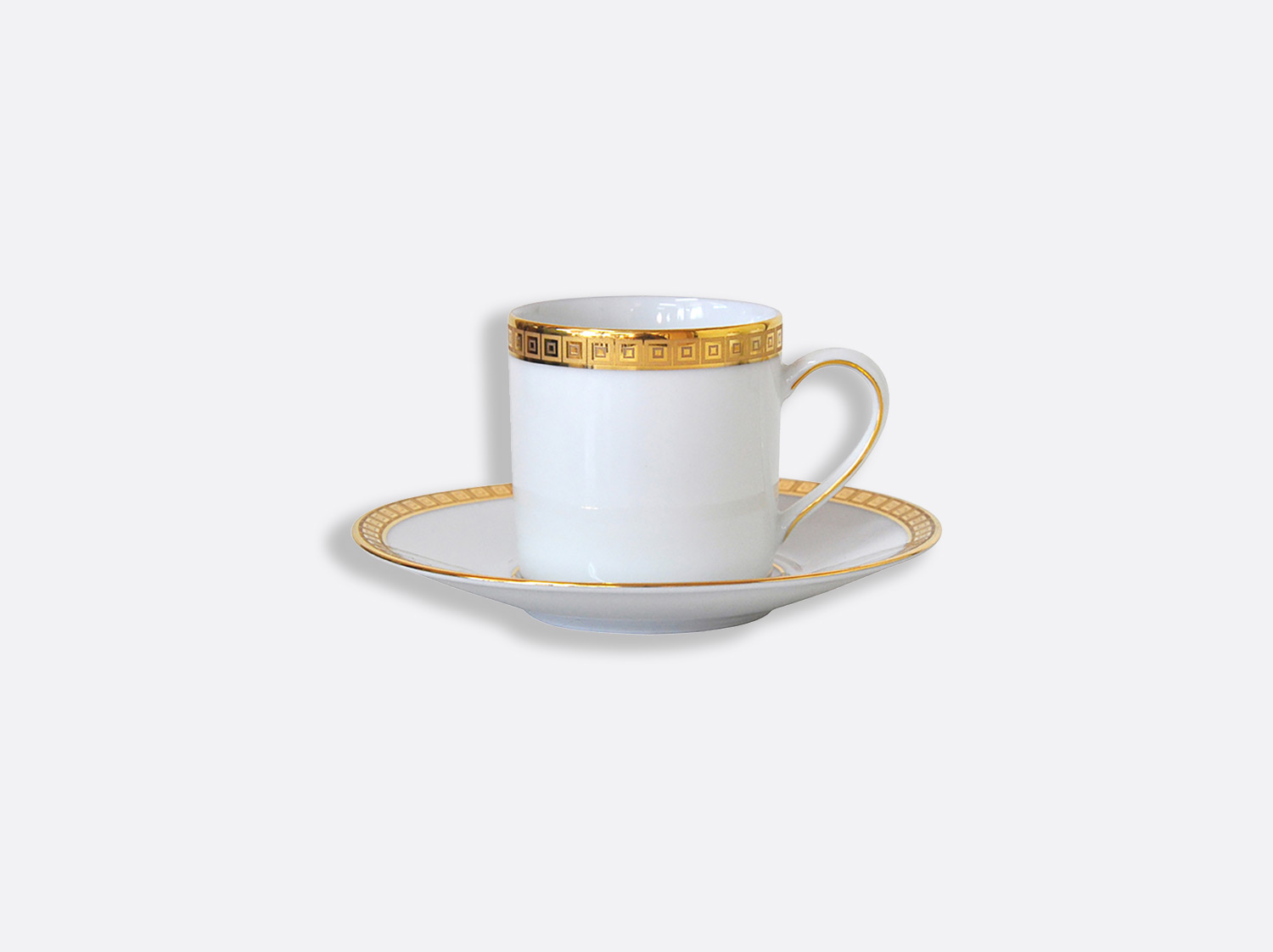 Coffret de tasses et soucoupes à café 8 cl - A l'unité en porcelaine de la collection Athéna or Bernardaud
