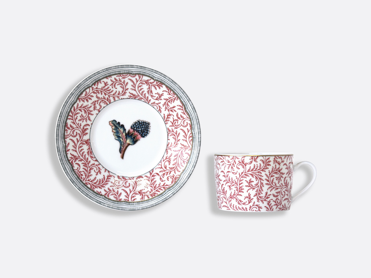 China Set of tea cups and saucers 15 cl - per unit of the collection Collection Braquenié | Bernardaud