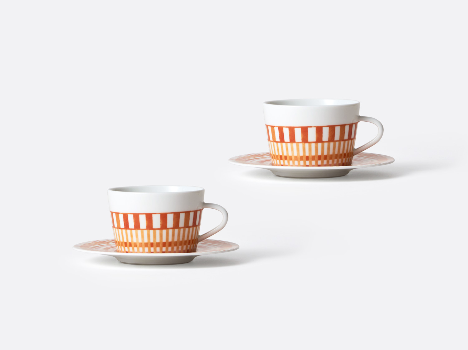 Coffret de tasses & soucoupes thé 15 cl - coffret de 2 en porcelaine de la collection Terra Rosa Bernardaud