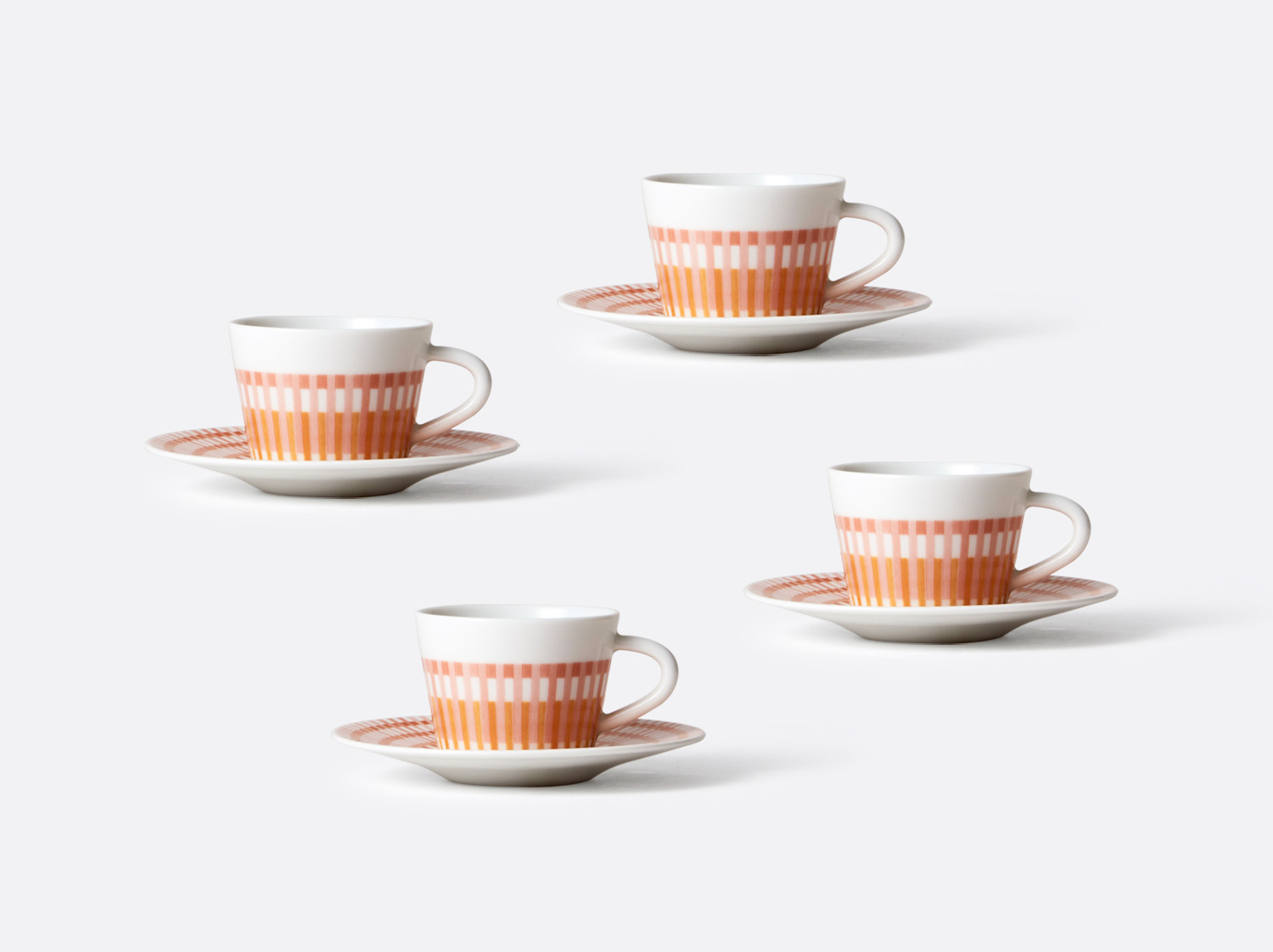 Coffret de tasses & soucoupes café 6 cl - coffret de 4 en porcelaine de la collection Terra Rosa Bernardaud