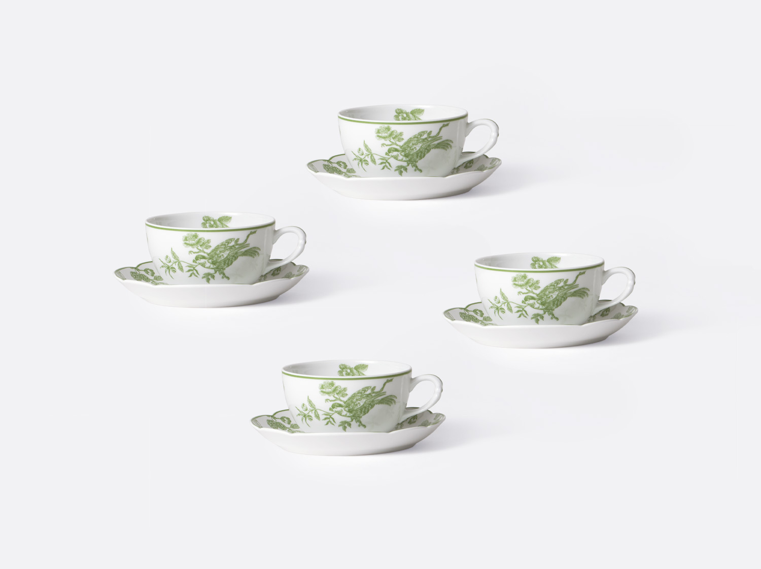 China Tea cup and saucer gift box 13 cl - set of 4 of the collection Albertine | Bernardaud