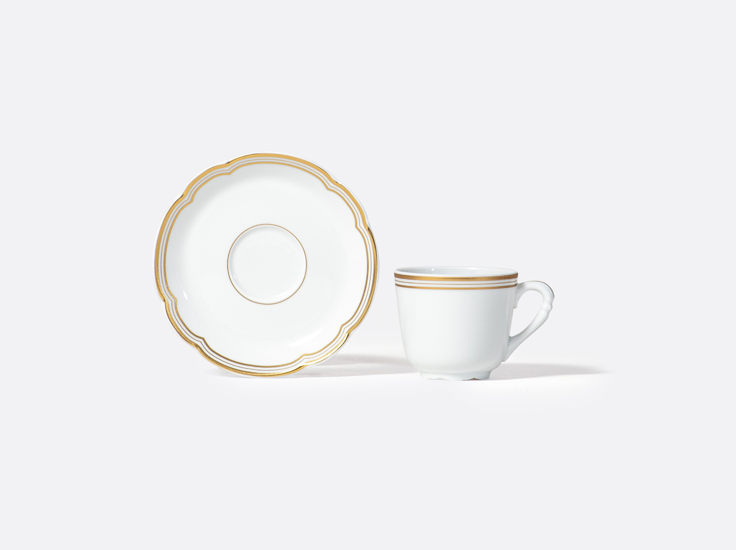 Coffret de tasses & soucoupes expresso 6 cl - à l'unité en porcelaine de la collection Pompadour Bernardaud