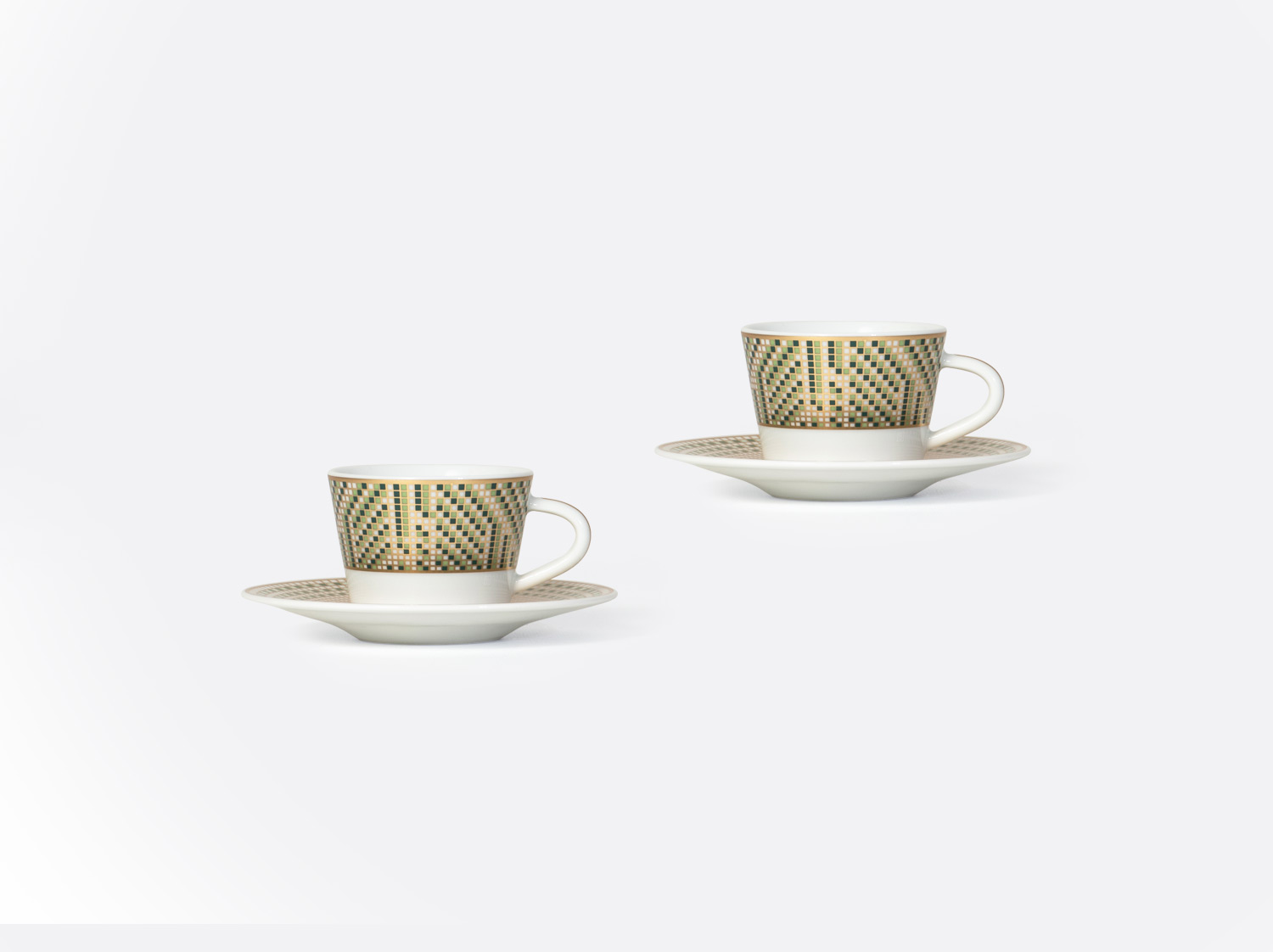 Coffret de tasses & soucoupes café 6 cl - coffret de 2 en porcelaine de la collection Augusta Bernardaud