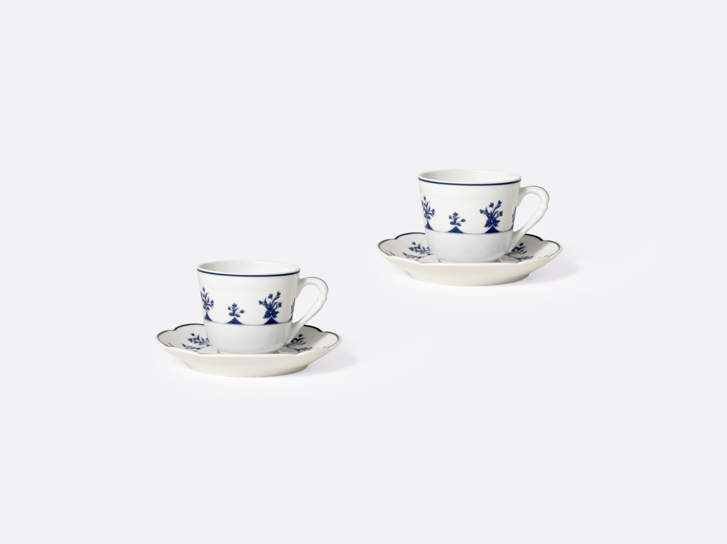 China Moka cup and saucer gift box 2 oz - set of 2 of the collection Chateaubriand Couleur | Bernardaud