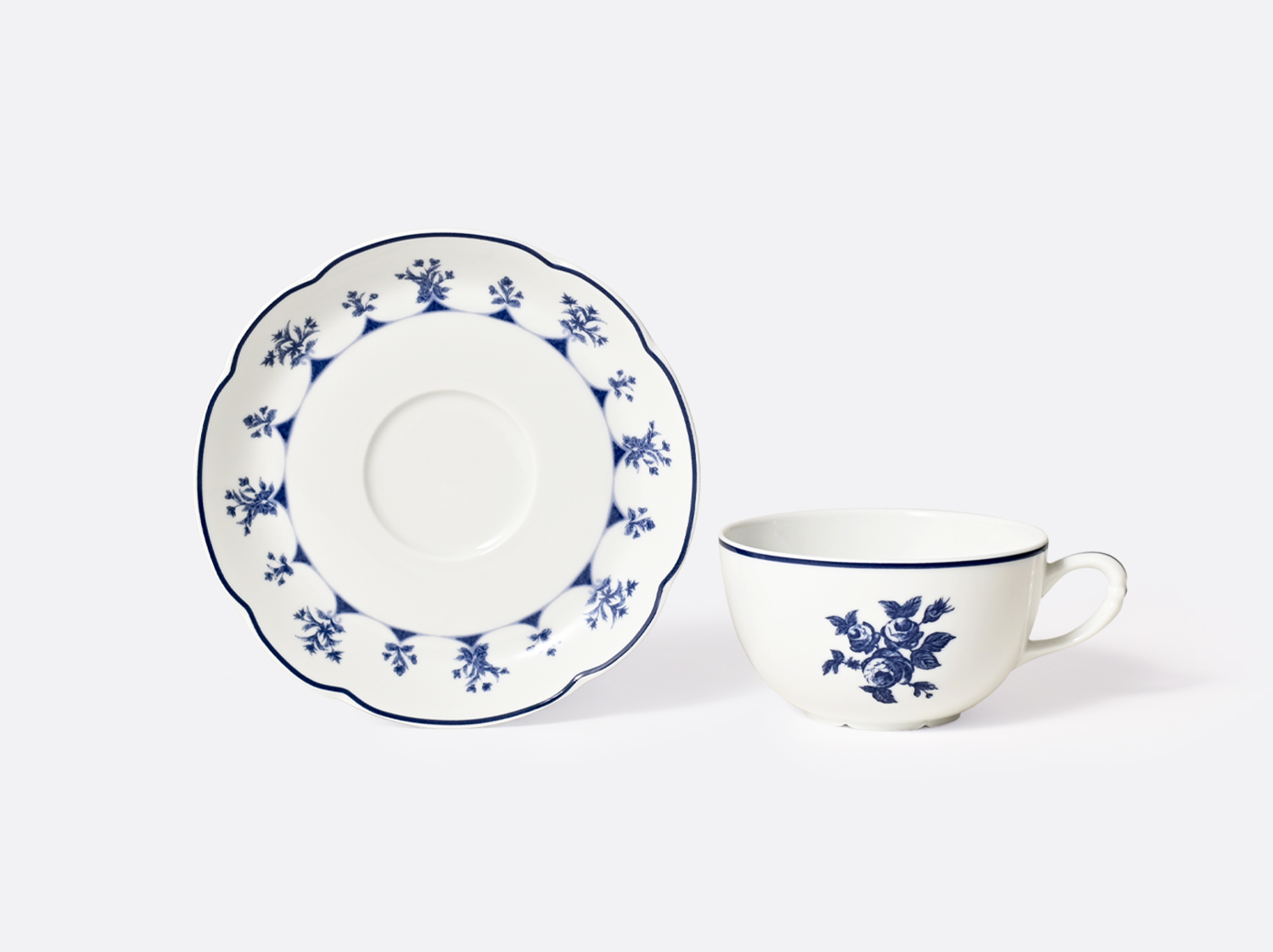 Coffret de tasses et soucoupes thé 13 cl - à l'unité en porcelaine de la collection Chateaubriand Couleur Bernardaud