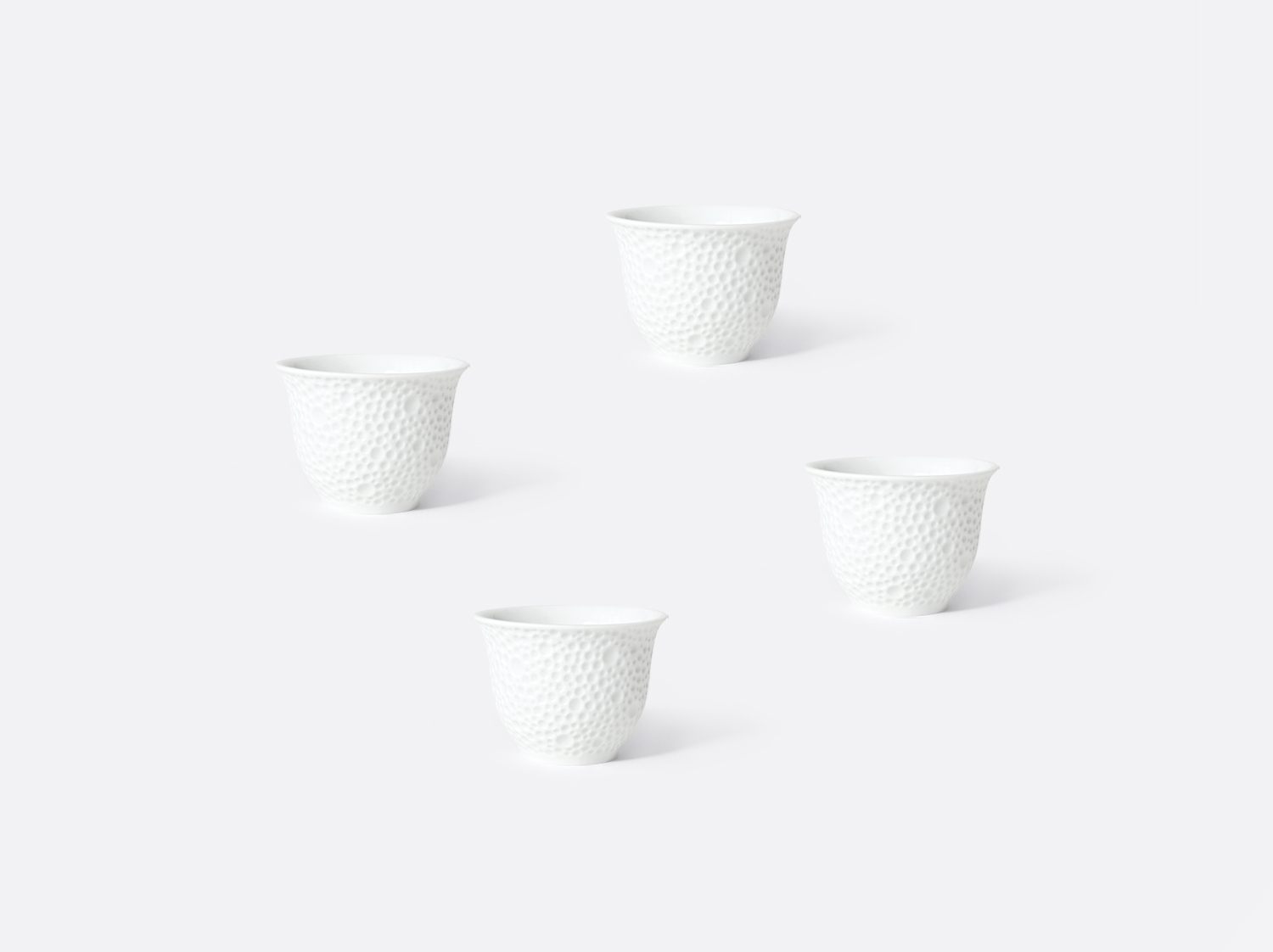 Tasse café orientale Ecume - Coffret de 4 en porcelaine de la collection ECUME BLANC Bernardaud