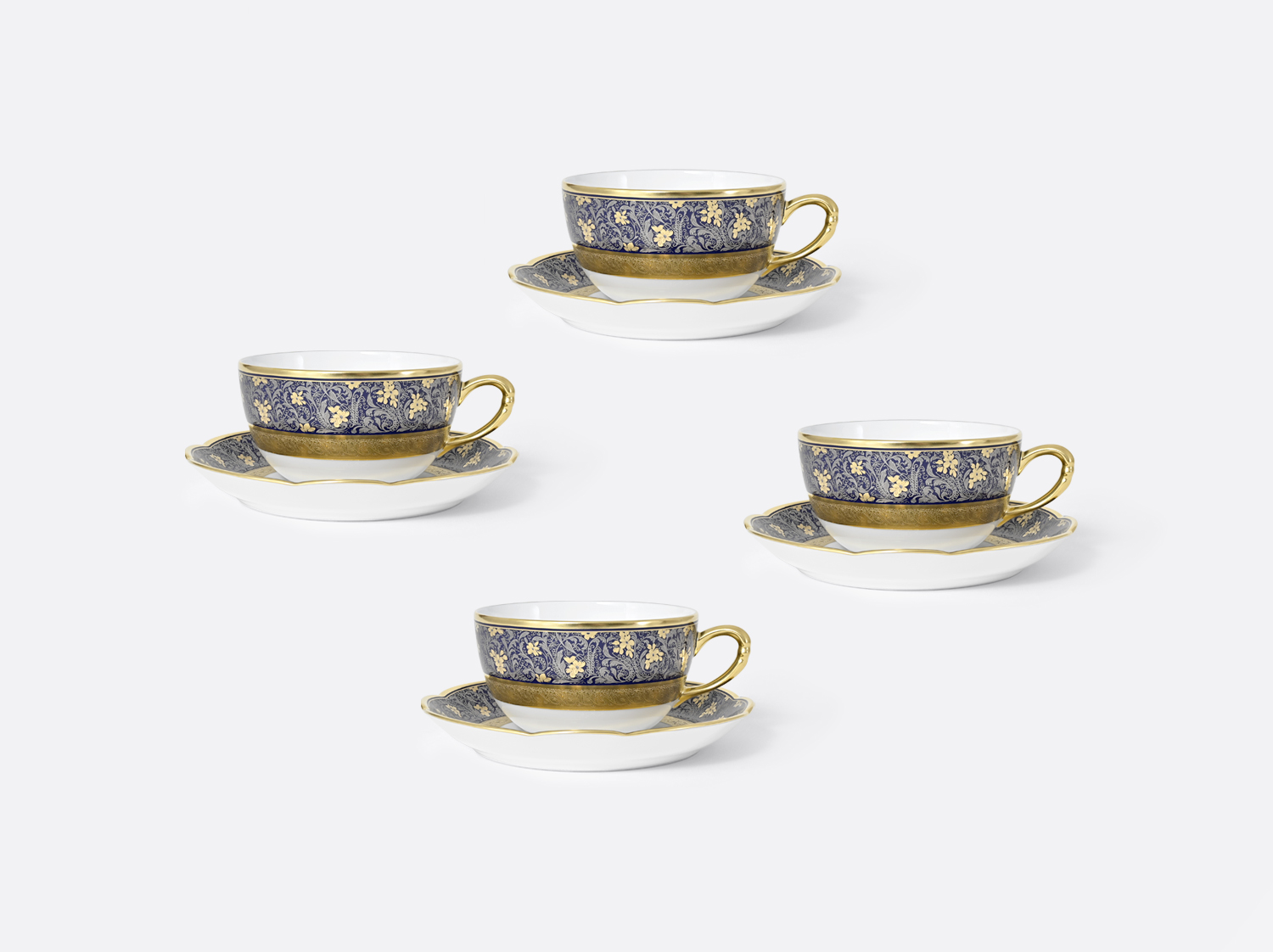 Coffret de Tasse et soucoupe thé Eden Apparat 13 cl - Coffret de 4 en porcelaine de la collection Eden Apparat Bernardaud